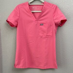 FIGS Catarina One Pocket Scrub Top Neon Pink PO# 1603 XXSmall